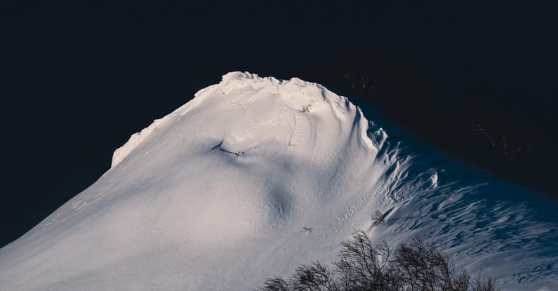 Night Routine - A snow covered mountain with trees in the background