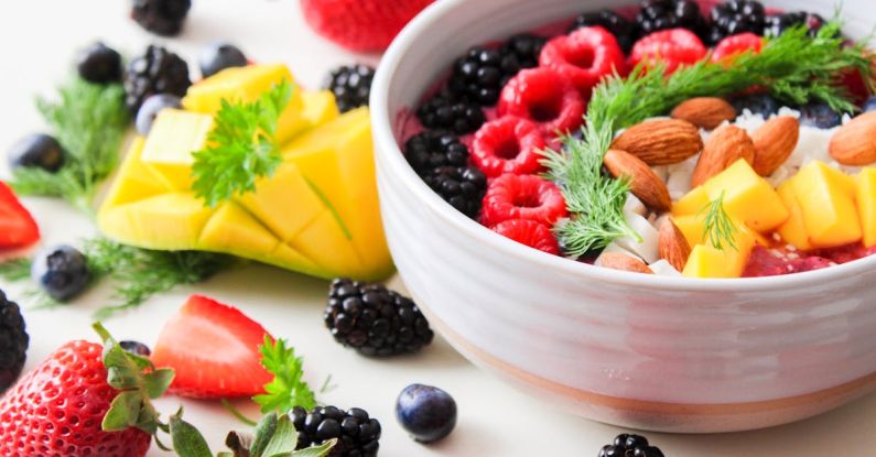 Diet - Fruit Salad In White Ceramic Bowl