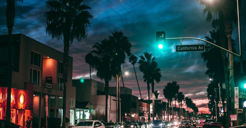 Contour And Highlight - Busy city street in tropical town at night